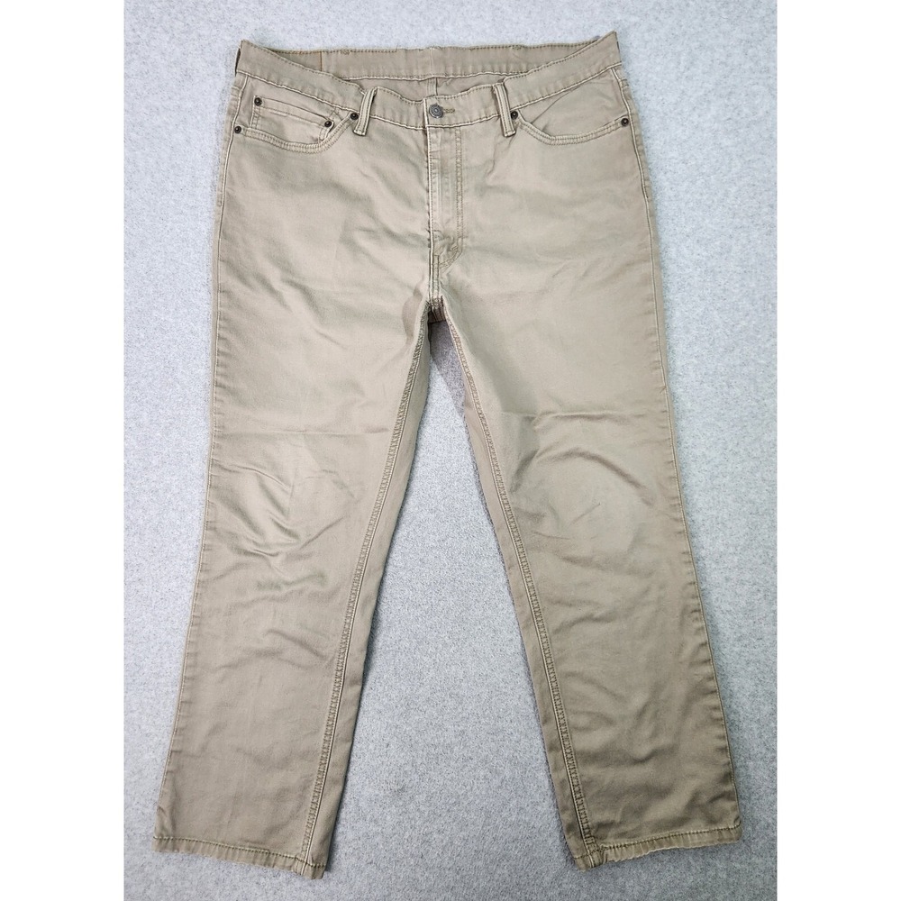 Levi's 541 Pants Mens 37x28 Tan/Beige Athletic Fit 5 Pocket Stretch Tag 38x30